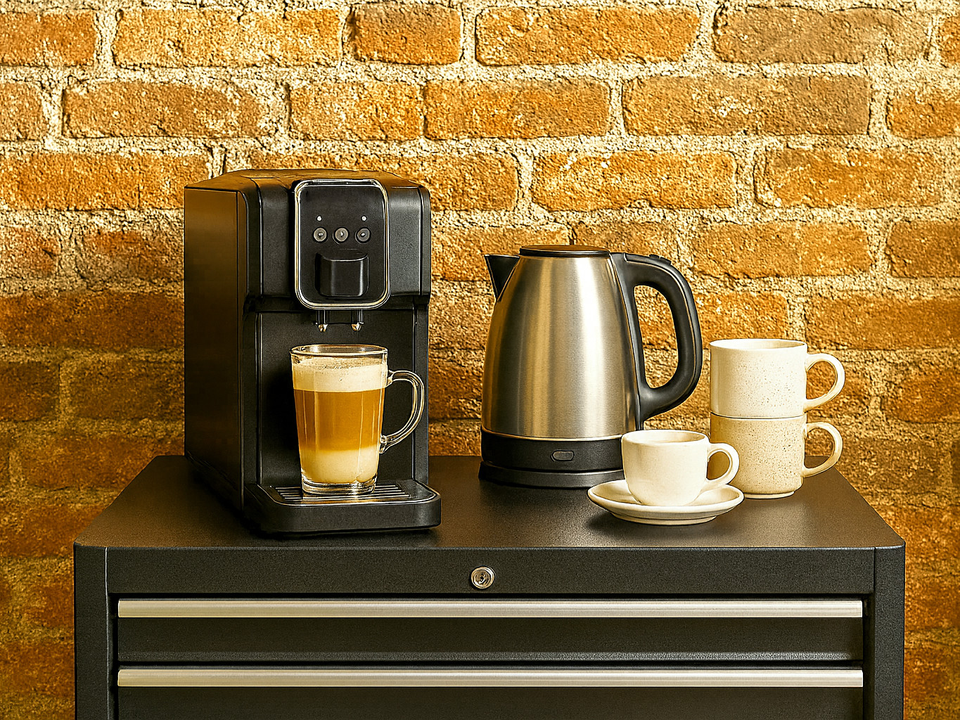 Coffee corner in The Owl's Nest